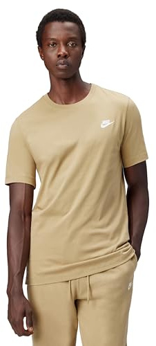 Nike Sportswear Club AR4997-297 T-Shirt pour Homme, Beige Parachute, Taille S