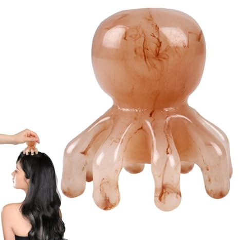 ETUCYNG Peine De Masaje Pulpo De Resina, Peine De Masaje En Forma De Pulpo, Peine De Raspado De Cuero Cabello GuaSh-a, Aparato De Cuero Cabello Cabeza Spa Equipment
