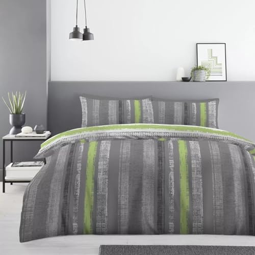 Super Dreamer Complete Bedding Set 4 Piece - Hotel-Quality Fitted Sheet with Duvet Cover, Pillowcases - Reversible Poly Cotton Bedding Double Bed Set - Breathable Comforter Cover