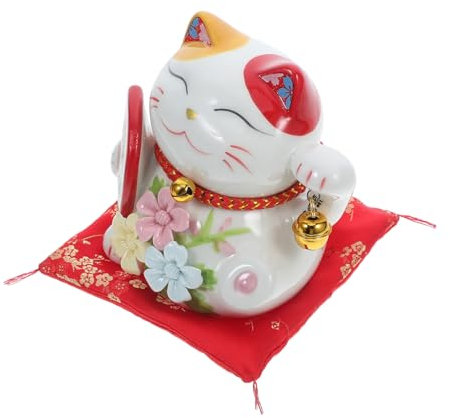 JECOMPRIS Salvadanaio in Forma Giapponese Statuetta Maneki Neko Cinese Salvadanaio Feng Shui Decorazione Da Per Ragazzo Ragazza Ragazza e Adulti Soggiorno Ufficio Arredamento