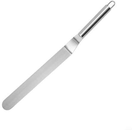 Espátula de repostería robusta de acero inoxidable para glaseado y trabajos de fondant (manivela de 10 pulgadas)