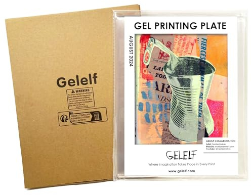 GELELF New Generation Gel Printing Plate, Upgraded Formula Printing Plate for Gel Printing Art, Gel Monoprinting Kit, Printmaking Supplies, No Aging and Bubbling (5x7 | 12.7 x 17.8 cm)