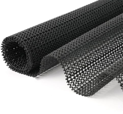 Sottotappeto 50 x 200 cm Multiuso Tagliabile Lavabile Sottotappeto Antiscivolo Tappetino/Rete per Tappeti per Casa Ufficio Automobili Cucina Bagno, Nero
