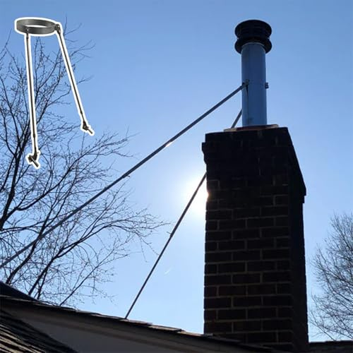 Kit de Soporte para Tubo de Chimenea Soporte para Tubos de Estufa de Chimenea, Kit de Soporte Extendido para Techo de Chimenea, Soporte de Estabilidad para Chimenea Personalizable(Dia 4(10.2cm))