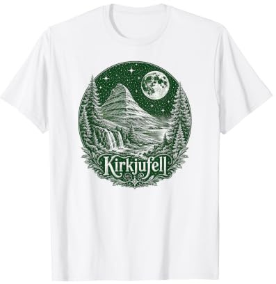 Kirkjufell Fun Ciel Nocturne islandais, Montagne et Cascade T-Shirt