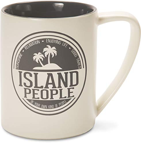 Pavilion - Island People - Gray & Cream 18 oz Coffee Mug
