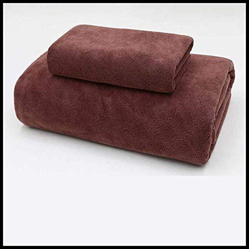 CCSYM Handtuchset, Beauty Salon Handtuch Turban Baumwolle Saugfähig Betttuch Großes Handtuch Weich Saugfähig Schnell Trocknend Mikrofasertuch Dunkelbraun