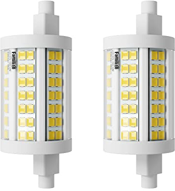 Familite R7S LED Bulb 78MM, 15W Dimmable J78 Flood Light, 150W Halogen T3 Replacement for Torchiere Wall Sconce Work Light Banker, Cool White 6000K, Pack of 2