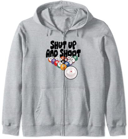 Snookerqueue mit 8 Bällen für Billards, Shut Up And Shoot Billards, Billards, Snookerqueue Kapuzenjacke