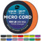 TECEUM Micro Paracord – Orange – 1.18 mm x 38 m– Micro Utility Cord – Dünnes geflochtenes Paracord-Seil aus Nylon und Polyester – Ersatzschnur für Windspiele – Reißfeste Survival-Schnur 044c