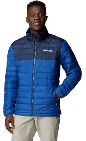 Columbia Powder Lite 2 Jacket, Piumino Uomo, Mountain Blue/Collegiate Navy, XL