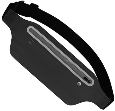 peiqiup Laufgürtel für Handy, Wasserdicht Lauftasche für Damen und Herren, Für Sport Running Joggen Fitnesss Radfahren, Schwarz