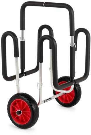 AQUASTIC SUP und Paddleboarding Trolley | Transport von 2 SUP-Boards | Leichte Aluminium-Konstruktion Tragkraft 60 kg | Wartungsfreie 10-Zoll-Räder | Einfache Montage | Kratzschutz