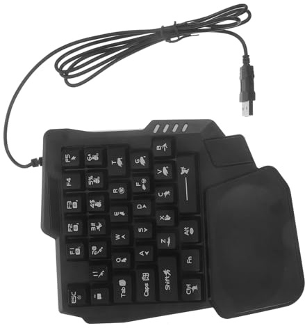 NUOBESTY Clavier de Jeu Rétroéclairé 35 Touches Abs Facile à Installer Design Simple pour Divertissement à Domicile et Joueurs Jeunes Noir