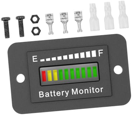 NUOBESTY Electricity for Golf Cart Battery Display Tool Voltage Adjustable Battery Gauge for Golf Cart Displaying Device