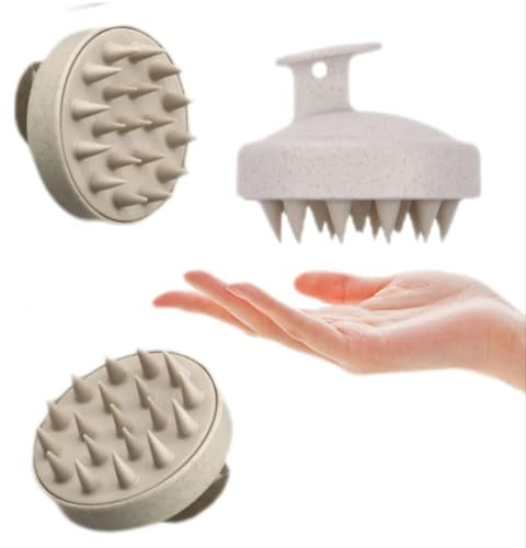 Spazzola per Capelli in Silicone, Massaggio Cuoio Capelluto bagnato asciutto Shampoo Pulizia Profonda Esfoliazione Delicata Stimolante Adatto A Donne Uomo Bambino Animali domestici