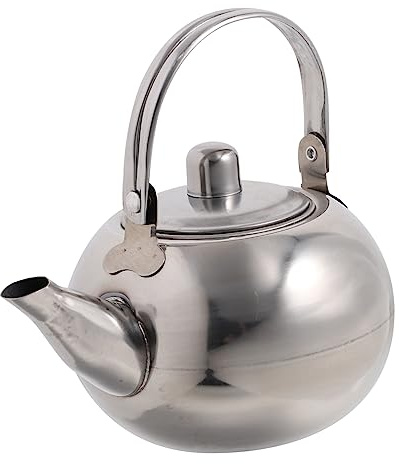 VALICLUD Stainless Steel Tea Kettle with Comfortable Handle Heat Resistant Water Pot for Gas and Induction Cookers Portable Lightweight Teapot for Home Use