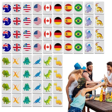 Generico Mah Jongg-set, spel Mahjong-spel familjefest bordsflagga kakel spel spel vuxen barn pussel picn