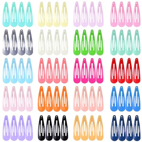 Baby Hair Clips, 80 PCs Mini Metal Snap Hair Clips Non-Slip Metal Colorful Hairs Clip Barrettes Kids Barrettes Girls' Hair Accessories for Children Women Girls