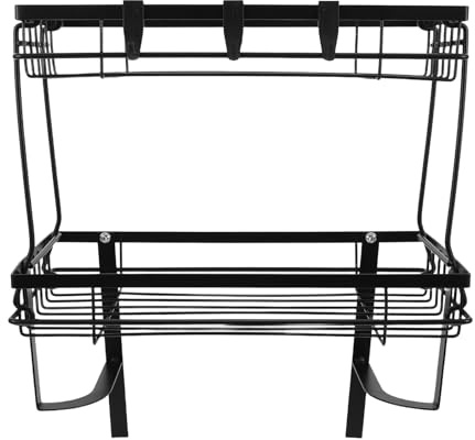 iplusmile Mensola Sopra Wc Doppio Strato Installazione senza Organizzatore per Bagno per Articoli da Toeletta e Fazzoletti di Carta Ripiano Portaoggetti per Wc da Bagno