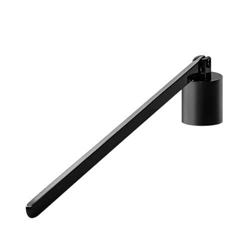 Éteignoir à Bougie en Acier Inoxydable avec Long Manche, Accessoire Bougie Anti-Fumée pour Éteindre en Toute Sécurité, Outil Décoratif pour Mèche, Maison et Aromathérapie, Noir