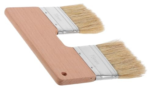 Pinceau Artistique Professionnel à Double Tête, Plat en Bois