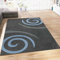 VIMODA Teppich Teppiche in Blau Grau Kreisel, Maße:120x170 cm