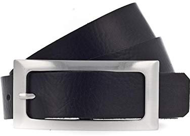Vanzetti Damen Leder Gürtel Rindleder Damengürtel 30 mm Ledergürtel (95, Schwarz)