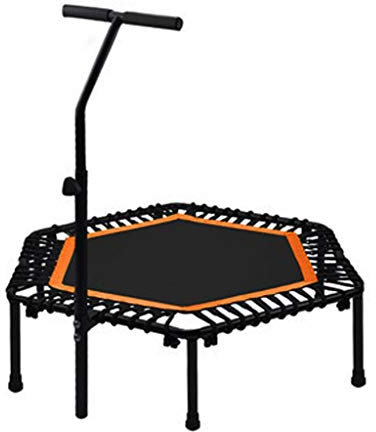 Boden Trampoline Outdoor Indoor Bungee Sport Jumping Fitness Bungee Rope System Tragbares und zusammenklappbares Trampolin Erwachsenentrampolin - Mini-Rebounder für zu Hause mit verstellbarem Handla
