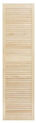 Louvre Door – Pine Wood – Vented Open – Ready to Paint Internal Louvre Cupboard Doors – Slatted Wardrobe Doors – Various Sizes (1700mm (67) Height, 444mm (17.5) Width)