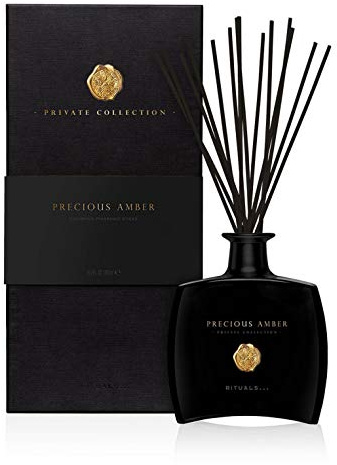 RITUALS Precious Amber - Varillas aromáticas (tamaño grande, 450 ml, aroma de 5 meses, incluye pañuelos de limpieza de filamento, otros aromas a elegir en esta página