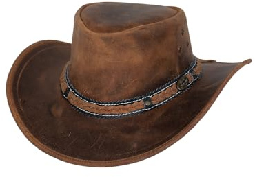 Black Jungle ARAMAC Lederhut Cowboyhut Australienhut Hut Ocker M