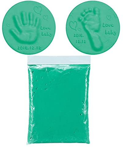 Baby handavtryck fotavtryck minnessak kit – gör-det-själv babyvård hand fot bläckdyna handavtryck fingeravtryck mjuk lera fluffig skumtillbehör för barn