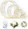 SDwfxd 16 Stück Metallringe Drahtringe, 5/10/15/20cm Ringe zum Basteln Aufhängen Traumfänger, für DIY Traumfänger Hochzeit Weihnachtskranz Dekoration und Wandbehang Handwerk Kranz