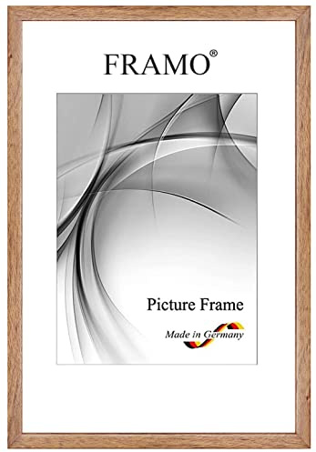 FRAMO Cornice foto 36 x 48 cm in legno massello | Rustico-Marrone | Colore/dimensione selezionabile | cornici per manifesti | Puzzle | Poster | N°079