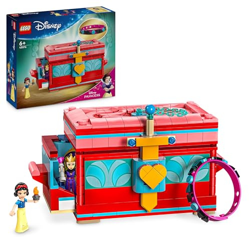 LEGO ǀ Disney Princess La Boîte à Bijoux de Blanche-Neige, Jouet de Construction, Mini-poupées de la Princesse et de la Méchante Reine, Un Bracelet, pour Garçons et Filles dès 6 Ans 43276