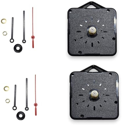 Terryshop74 2 meccanismi Ricambio per Orologio con lancetta Minuti Ora e Secondi 13 mm