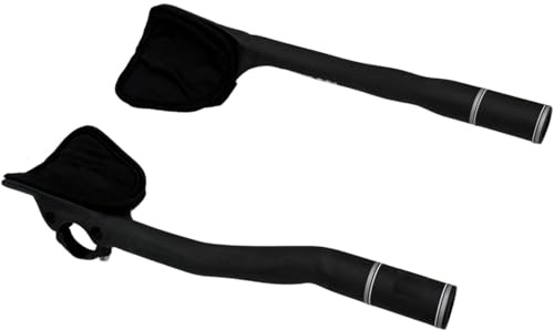 EUHMUOD Carbon Fiber Aero Bars for Road Bike, 31.8mm Clip-On Aerobars Triathlon Handlebar Extender, 340mm UD Matte Carbon Aero Bars Bar Ends Aero TT Bar Lightweight TT Handle Bars