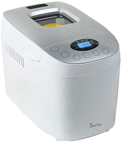 Davivy Bread Maker Machine with 2 Dough Kneading Paddles,15-in-1 Automatic Large Capacity Bread Machine Nonstick Bowl For Bread, Jam& Yogurt, 3 Loaf Sizes and 3 Crust Settings
