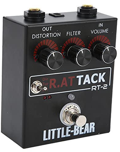 Aolidsive Guitar Distortion Effector Electric 3 Level RAT Single Effect Pedal med LM308N Chip för Gitarrister