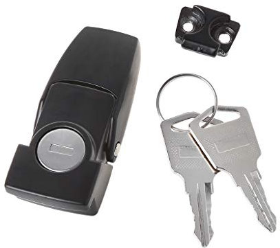 Ocobudbxw Armadio Chiusura a Leva di Sicurezza DK604 in Metallo Rivestito in Metallo Nero con Chiusura a Chiave con Due Chiavi