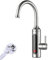 Matybobe 3300 W elektrischer Durchlauferhitzer-Wasserhahn, LED-Digital-Temperaturanzeige, Edelstahl, IPX4, 360 Grad drehbar, Einzelgriff, kalt und heiß, schnelle Erwärmung, tankloser elektrischer