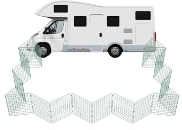 Conka Pets - Caravan Dog Fence - Outdoor Play Pen for Caravan, Motorhome, Tent, Portable Pen for Dogs, 60cm High - 5cm x 5cm Mesh Stops Dogs from Escaping - Foldable - Covers 5ft/1.5 Metre Area