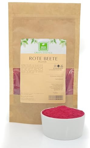 Rote Bete gemahlenes Pulver 250g von der Grünen Essenz - getrocknete Rote Bete - vegan- roh - fein gemahlen und natürlich - geeignet als rote Lebensmittelfarbe (250 Gramm)