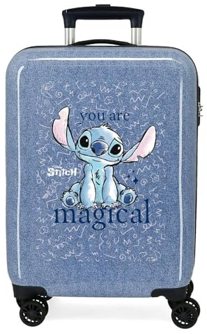 Disney Joumma Bags Stitch You Are Magical Valigie da Cabina, Set Valigie, Realizzato in ABS, Materiale resistente e leggero, Chiusura a combinazione laterale, Magico, Valigia