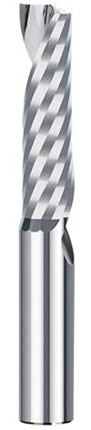 Ddyspan Fräser Up Cut Einzelnut-Hartmetall-Schaftfräser 3,175 Mm 1/8 Schaft CNC-Spiralfräser Für Aluminium, Kupfer, Holz, MDF,3,175x2x22x50L