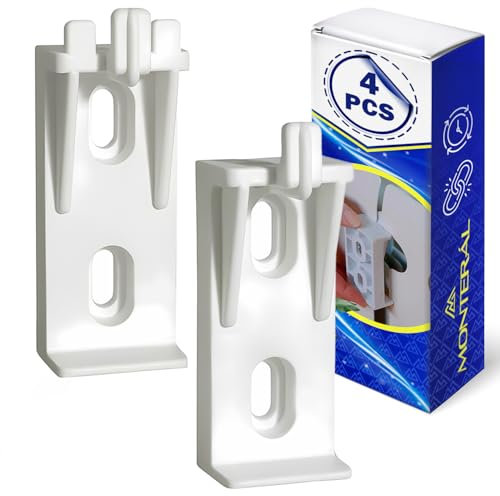 4 Pièces Fixation Radiateur en Aluminium 90 x 32 mm Fabriqué en Plastique Haute Résistance - MONTERAL