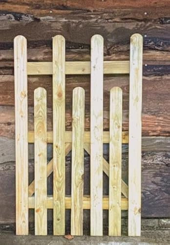 Wooden Picket gate, Garden Gate,Wooden Pressure Treated 5FT 150CM ((150cm High x 75cm Wide x 5cm Deep),)