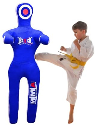 Isatech MMA träningsdummy, professionell brottningsdummy för stridssporter, blå, 122 cm (48 tum)