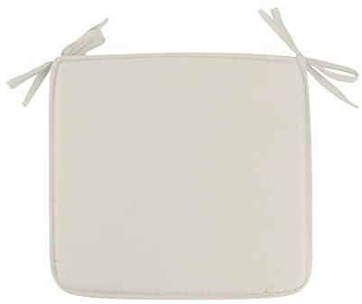 Removable Chair Seat Pads With Ties Chairs Office Home Garden Foam Cushions On Indoor/Outdoor Comfortable Washable Square (Beige)